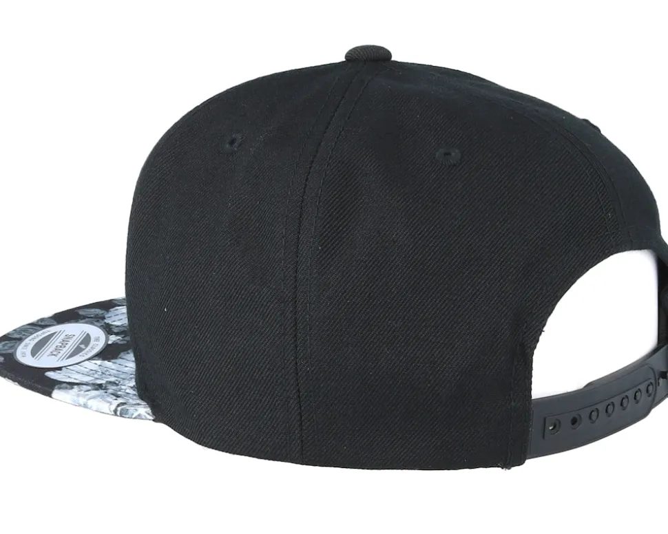 Love And Hate Black/Grey Rose Snapback - Tattoo Collective