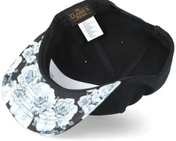 Love And Hate Black/Grey Rose Snapback - Tattoo Collective