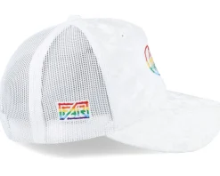 Love Freely Rainbow Logo Velvet White Trucker - Fair