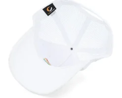 Love Freely Rainbow Logo Velvet White Trucker - Fair