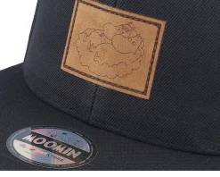 Lovers Engraved Patch Black Snapback - Moomin