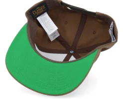 Lovers Engraved Patch Tan Brown Snapback - Moomin