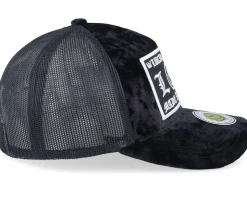 L&s Sweden Patch Black Velvet Trucker - Lucid Smile