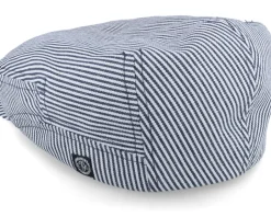 Lucas Candy Stripe Indigo Flat Cap - CTH Ericson