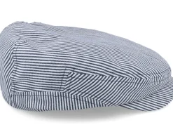 Lucas Candy Stripe Indigo Flat Cap - CTH Ericson