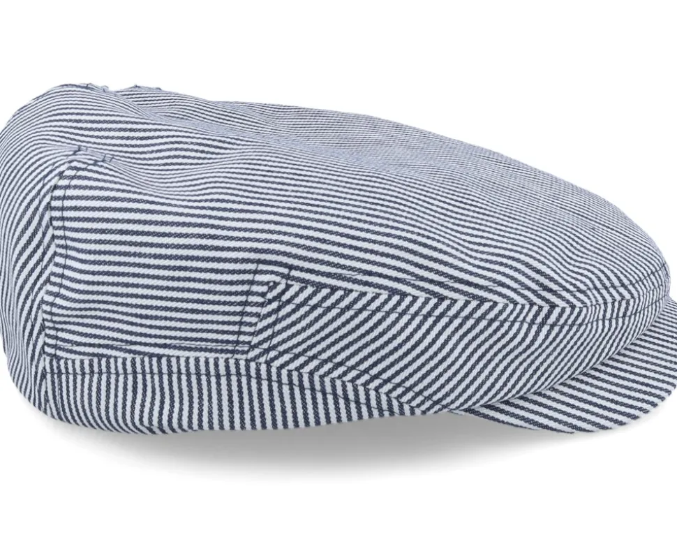Lucas Candy Stripe Indigo Flat Cap - CTH Ericson