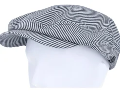 Lucas Candy Stripe Indigo Flat Cap - CTH Ericson