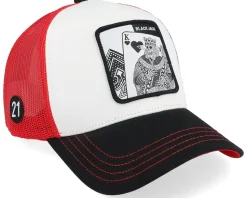 Lucky Blackjack Red/White/Black Trucker - Capslab