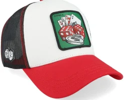 Lucky Gamble Black/White/Red Trucker - Capslab