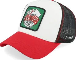 Lucky Gamble Black/White/Red Trucker - Capslab