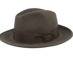 Luis 41 Merino Long Khaki Fedora - MJM Hats