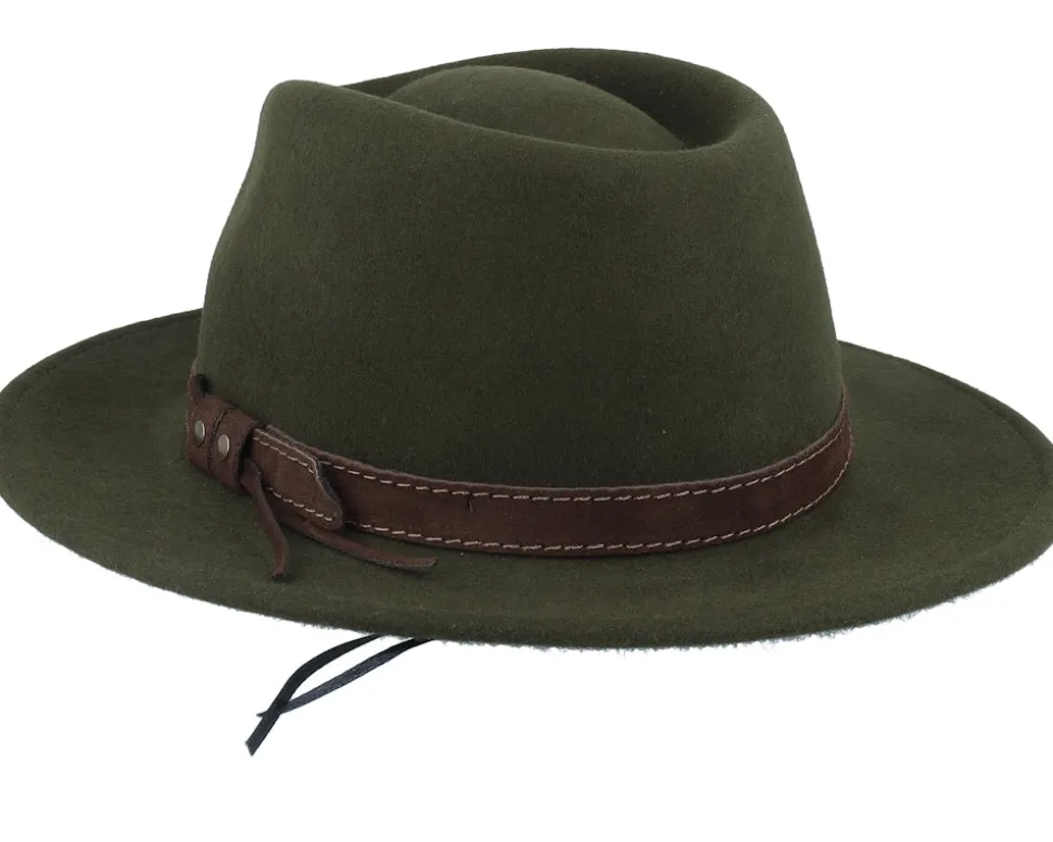 Luke 32 Wp Crushable Loden Fedora - MJM Hats