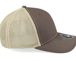 Lumber Jack Logo 112 Split Brown/Khaki Trucker - Bearded Man