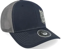 Lumber Jack Logo 112 Split Navy/Charcoal Trucker - Bearded Man