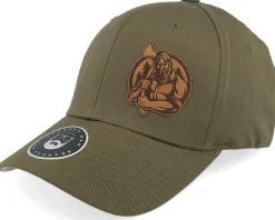 Lumber Jack Logo Wooly Combed Olive Flexfit - Bearded Man