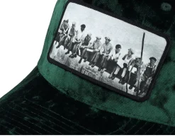 Lunch Atop A Skyscraper Green/Ivory Velvet - Public Domain