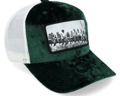 Lunch Atop A Skyscraper Green/Ivory Velvet - Public Domain