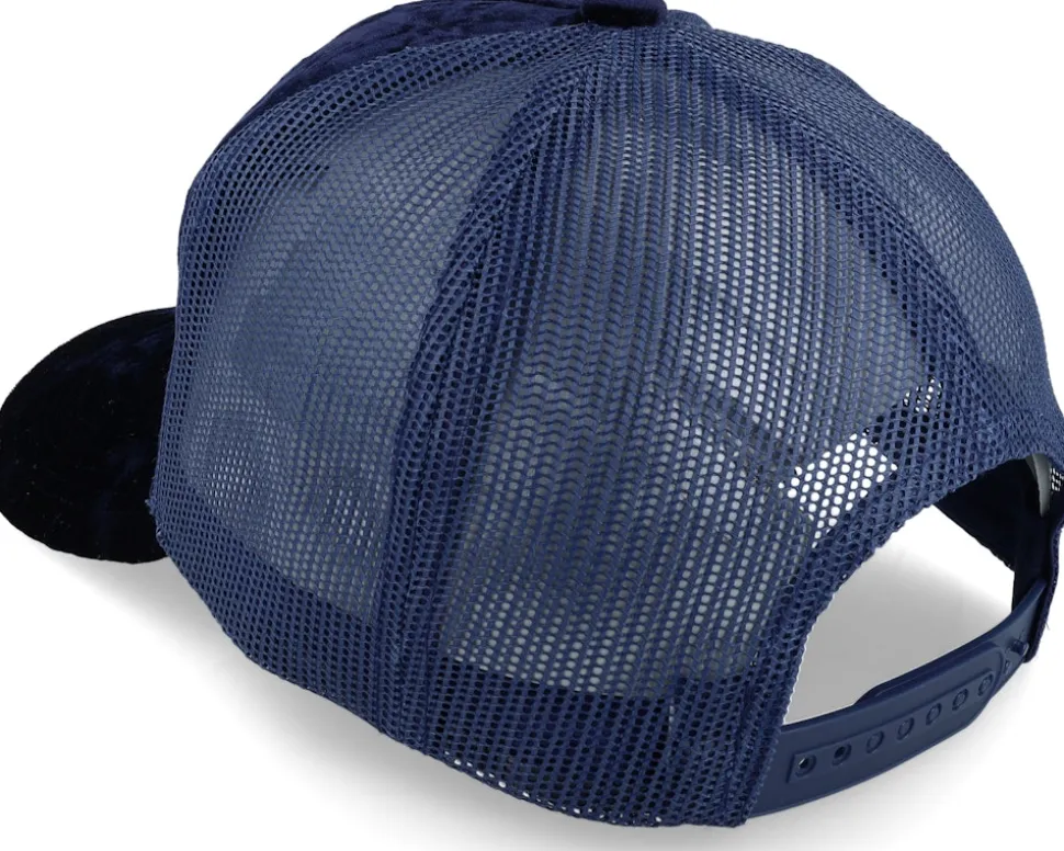 Lunch Atop A Skyscraper Navy/Navy Velvet Trucker - Public Domain