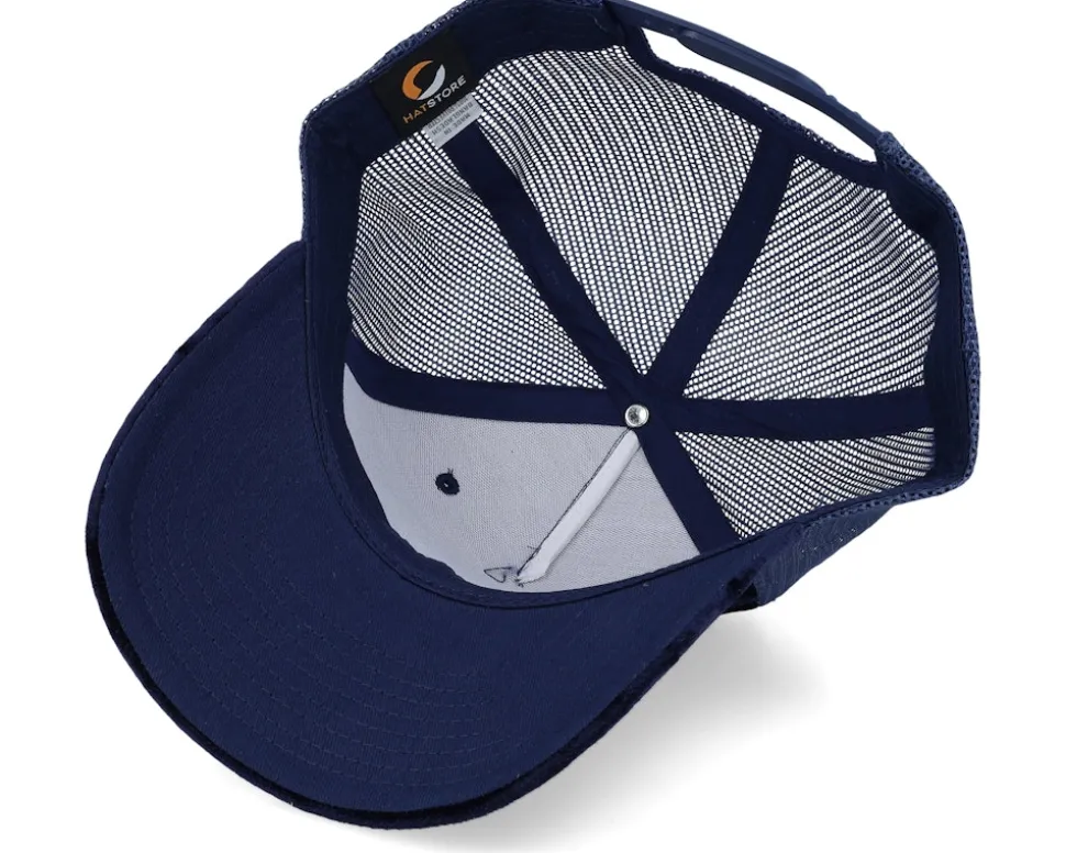 Lunch Atop A Skyscraper Navy/Navy Velvet Trucker - Public Domain