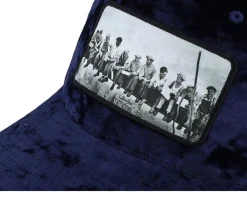 Lunch Atop A Skyscraper Navy/Navy Velvet Trucker - Public Domain