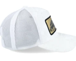 Luxury Car Gold Patch Velvet White A-frame Trucker - Calza Pennello