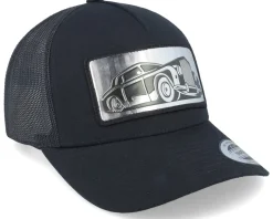 Luxury Car Silver Patch Black A-frame Trucker - Iconic
