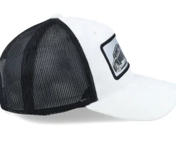 Luxury Car Silver Patch Velvet White/Black A-Frame Trucker - Calza Pennello