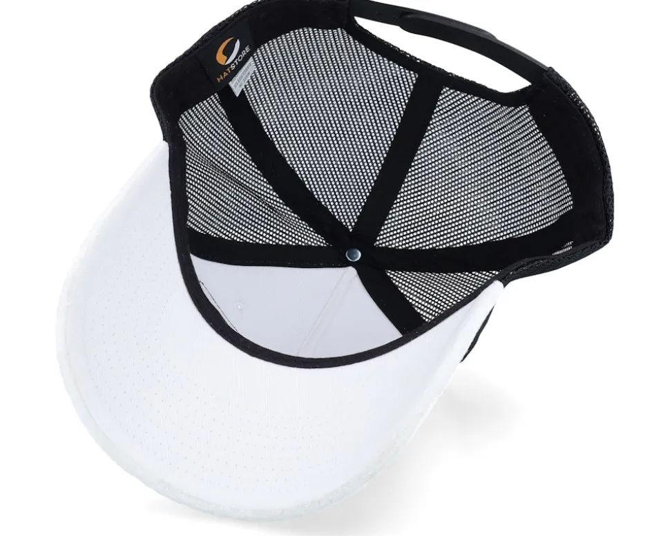 Luxury Car Silver Patch Velvet White/Black A-Frame Trucker - Calza Pennello