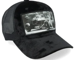 Luxury Hot Rod Velvet Black A-frame Trucker - Calza Pennello