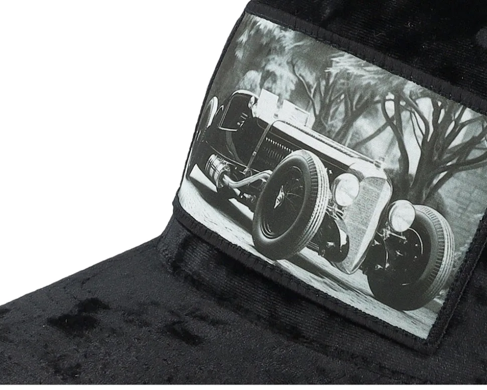Luxury Hot Rod Velvet Black A-frame Trucker - Calza Pennello