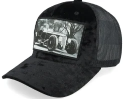 Luxury Hot Rod Velvet Navy A-frame Trucker - Calza Pennello