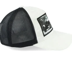 Luxury Hot Rod Velvet White/Black A-frame Trucker - Calza Pennello