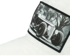Luxury Hot Rod Velvet White/Black A-frame Trucker - Calza Pennello