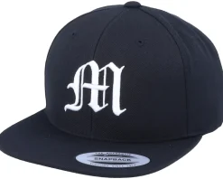M Letter 3D Black Snapback - Iconic