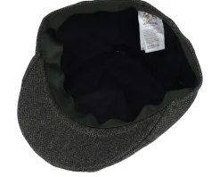 Maddy 42 Wool Cashmere Green Herringbone Flat Cap - MJM Hats