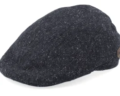 Maddy 32 Wool Mix/Silk Anthracite Flat Cap - MJM Hats