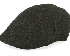 Maddy Ear Flap 32 Virgin Wool Loden Green Flat Cap - MJM Hats