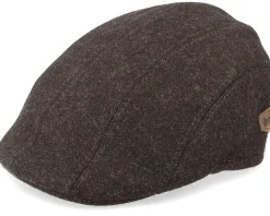 Maddy El Eco Merino Wool Brown Flat Cap - MJM Hats