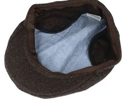Maddy El Eco Merino Wool Brown Flat Cap - MJM Hats