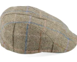 Maddy El Virgin Wool/Cashmere Ear Flap Light Green Flat Cap - MJM Hats