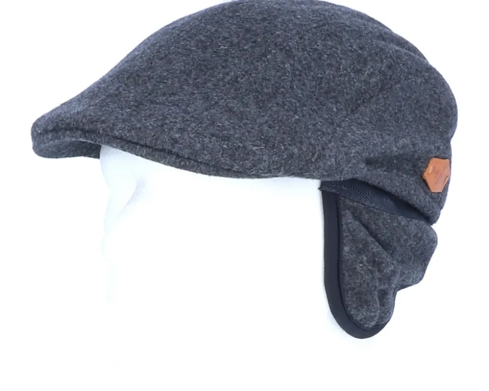 Maddy El Wool Anthracite Flat Cap - MJM Hats