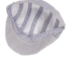 Maddy Linen Mix Grey Flat Cap - MJM Hats