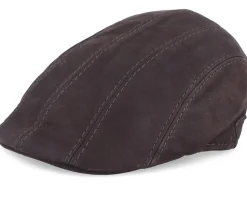Maddy Nappa Wax Cognac Flat Cap - MJM Hats