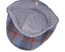 Maddy Silk/Wool 1 Purple Check Flat Cap - MJM Hats