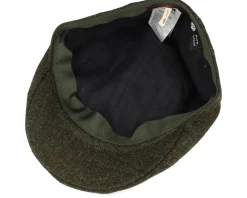 Maddy Virgin Wool Green Flat Cap - MJM Hats