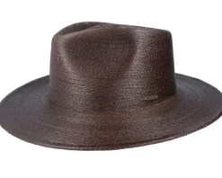 Marcos Fedora Deep Brown Straw Hat - Brixton