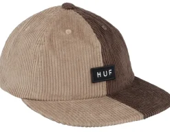 Marina Cord 6 Panel Hat Brown Strapback - HUF