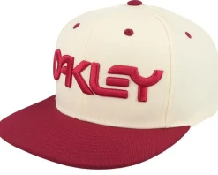 Mark Iii Arctic White/Iron Red Snapback - Oakley