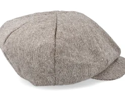 Marl Tweed Big Apple Brown Flat Cap - Jaxon & James