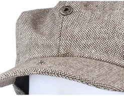 Marl Tweed Big Apple Brown Flat Cap - Jaxon & James